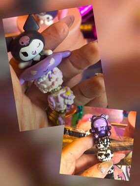 Kuromi & Baku DIY Figures Writing Pen Set